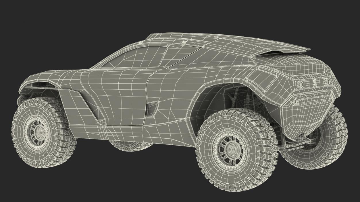 3D model Extreme E Car Racing Electric SUV Clean Rigged for Maya