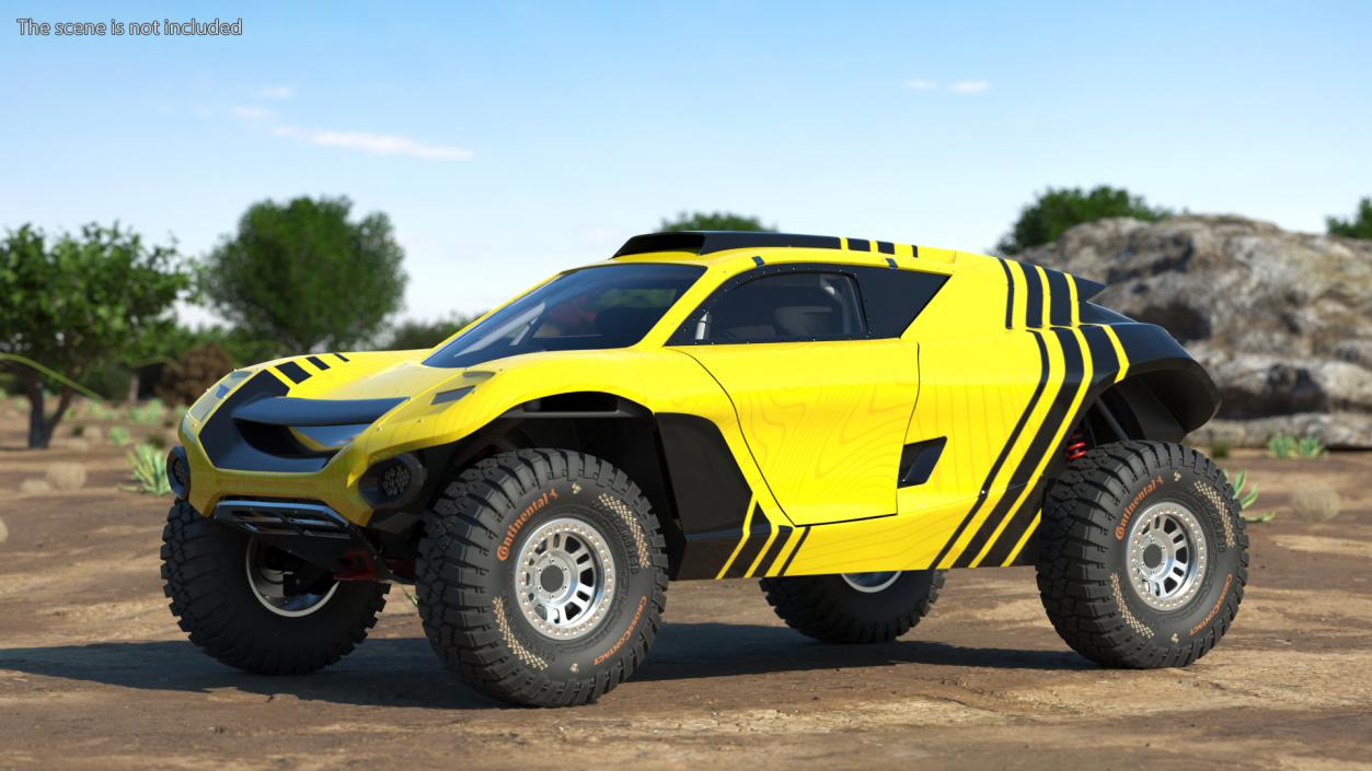 3D model Extreme E Car Racing Electric SUV Clean Rigged for Maya