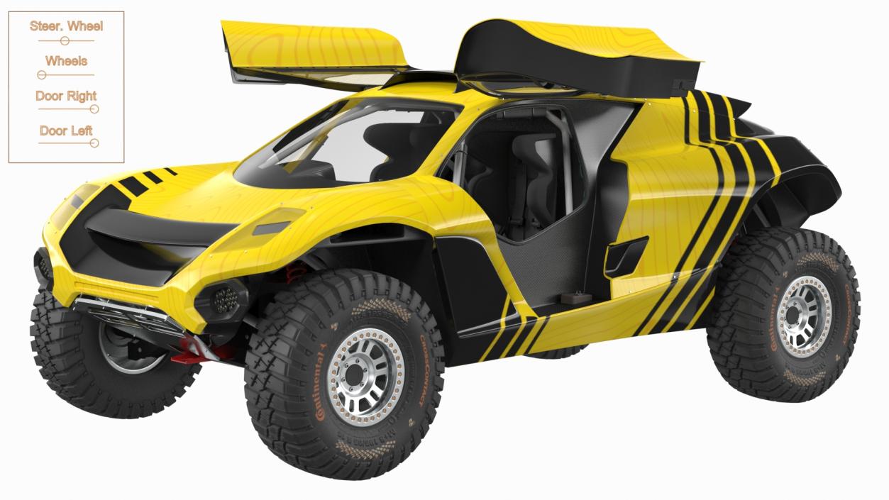 Extreme E Car Racing Electric SUV Clean Rigged for Cinema 3D