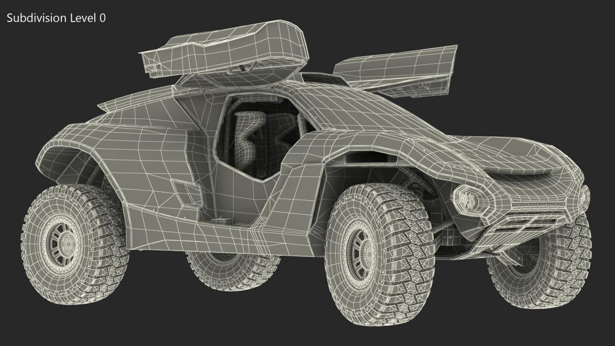 3D model Extreme E Car Racing Electric SUV Clean Rigged for Maya