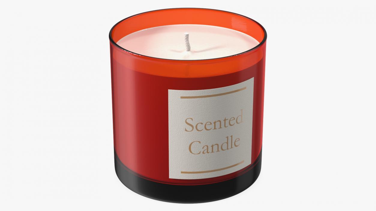 3D Scented Candle Red model