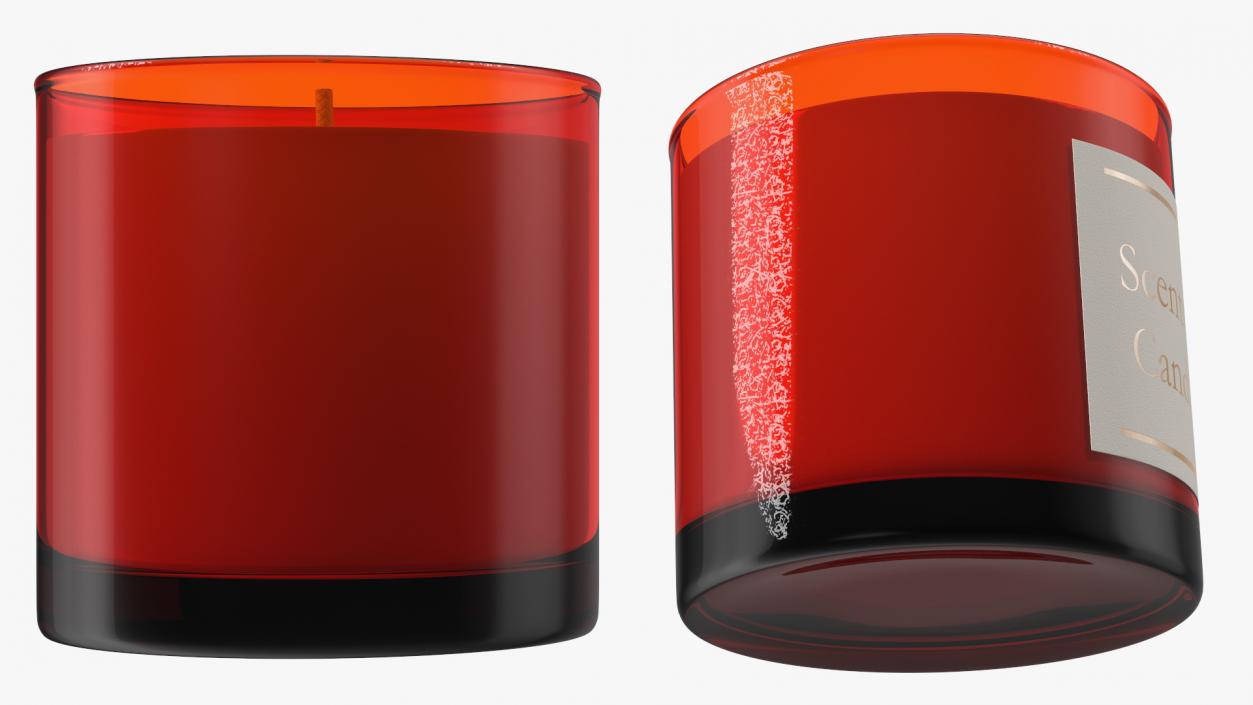 3D Scented Candle Red model