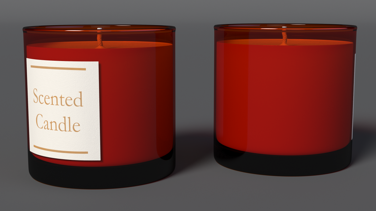 3D Scented Candle Red model