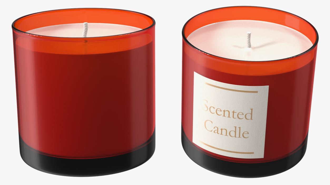 3D Scented Candle Red model