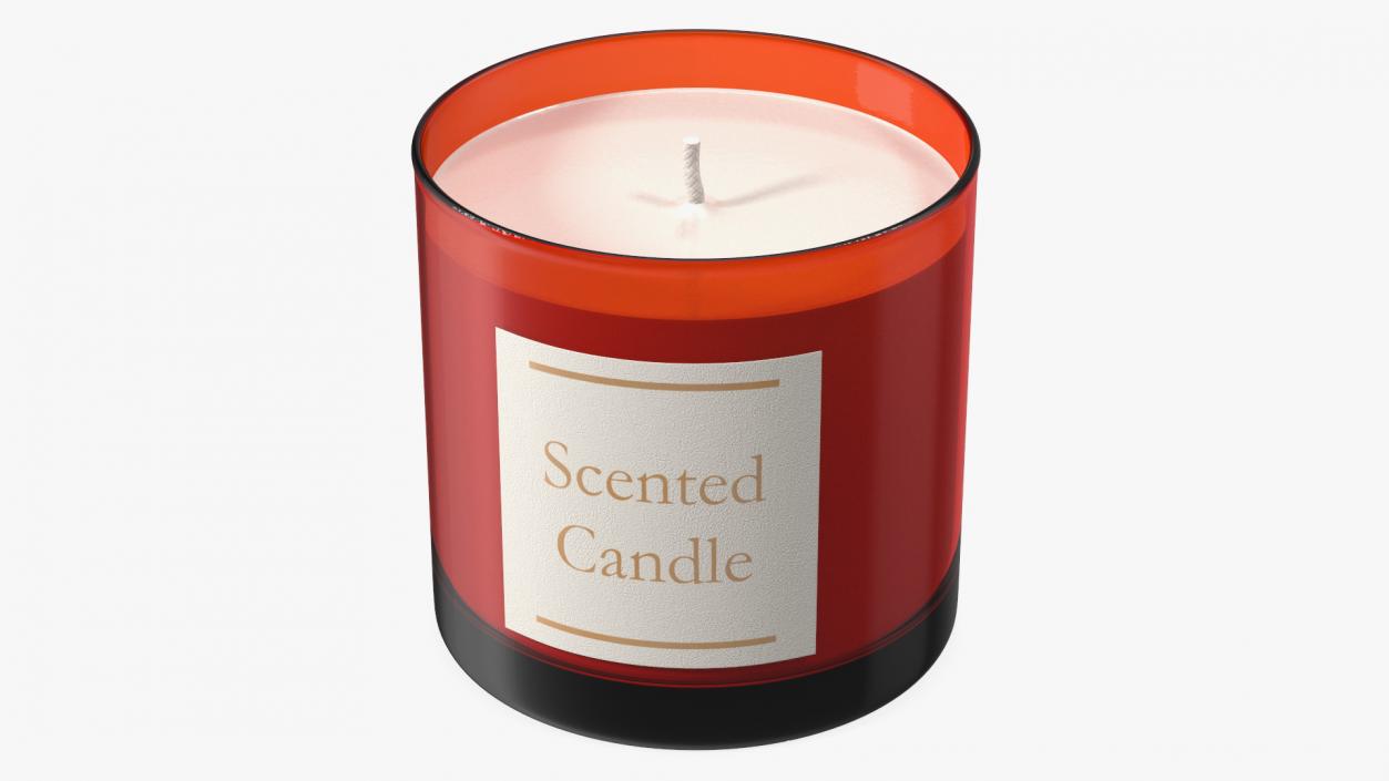 3D Scented Candle Red model