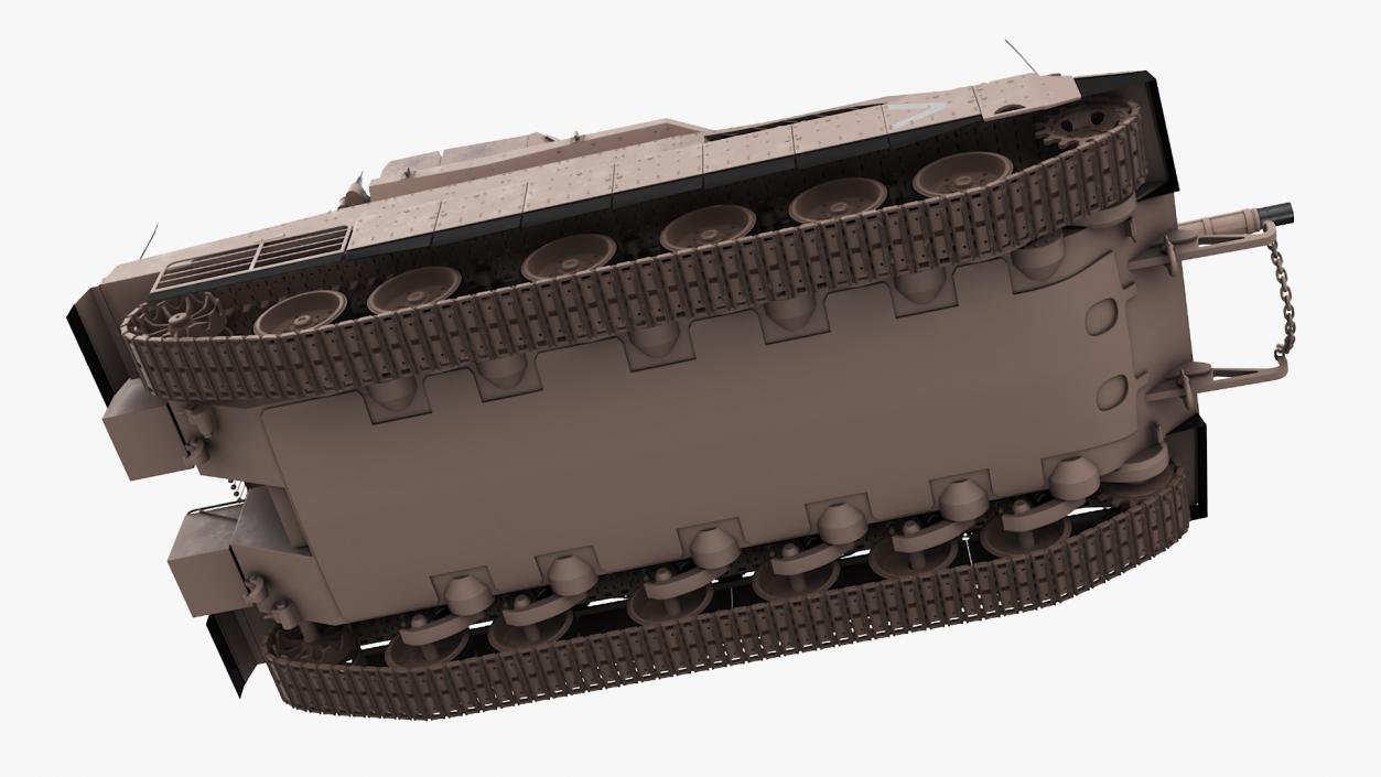 3D model Israeli Tank Merkava 5 Beige Rigged