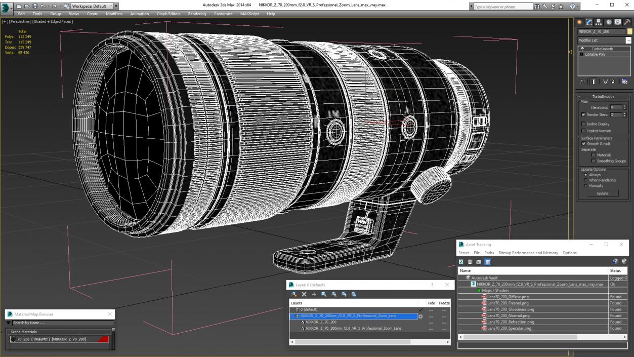 3D model NIKKOR Z 70 200mm f2.8 VR S Professional Zoom Lens