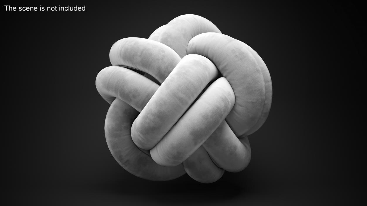 3D Velvet Knot Pillow model