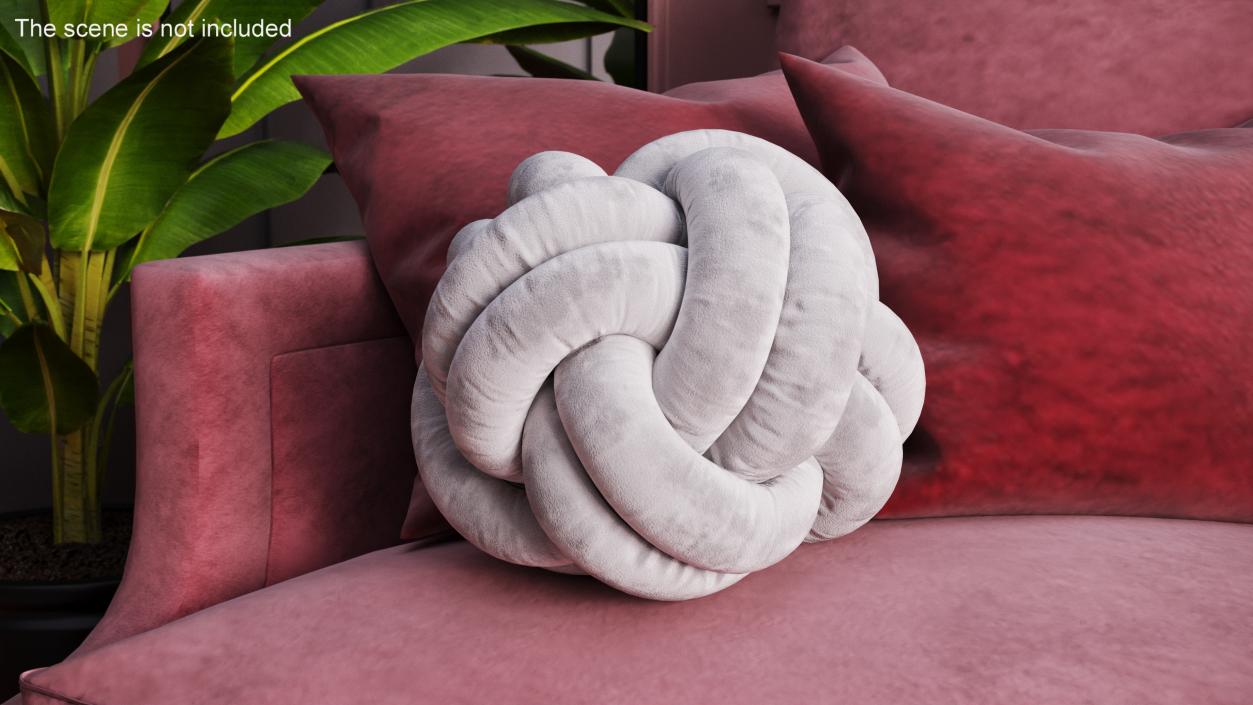 3D Velvet Knot Pillow model