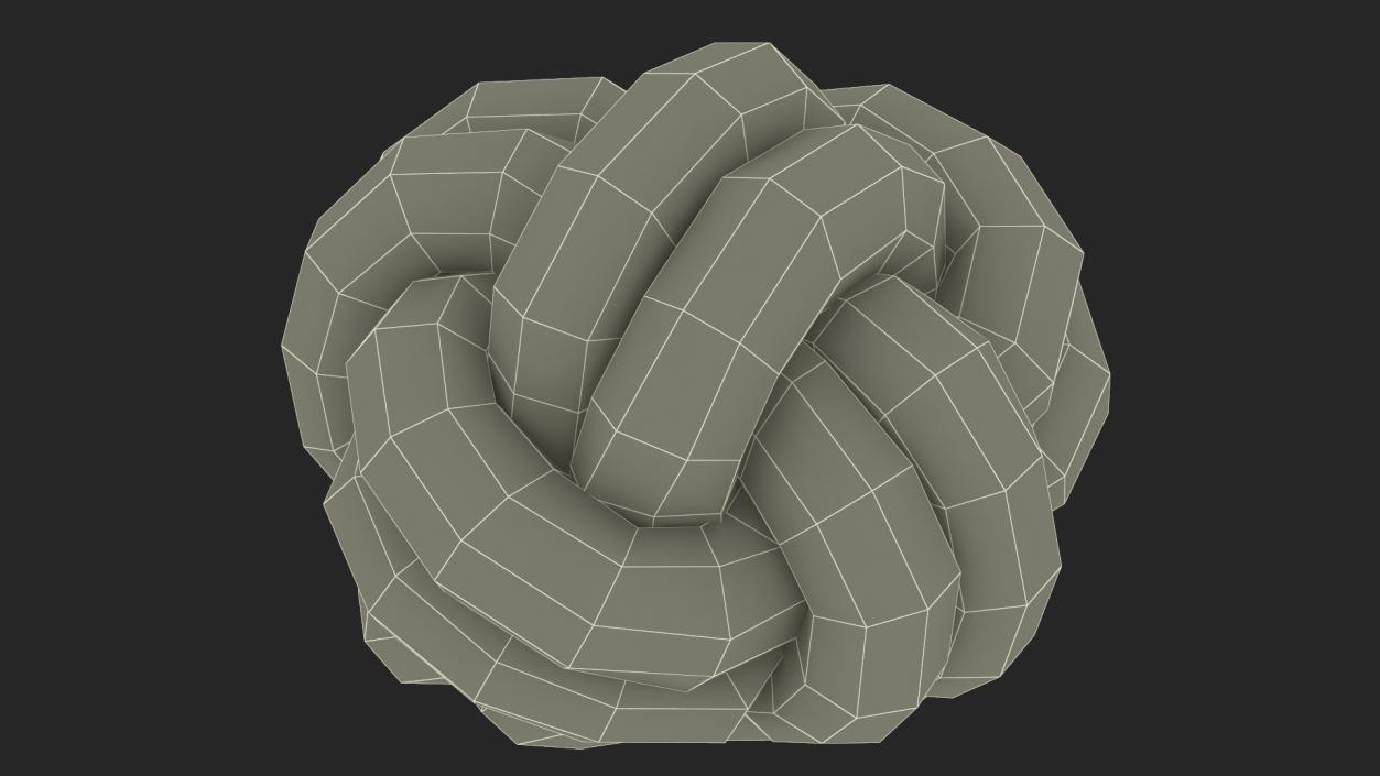 3D Velvet Knot Pillow model