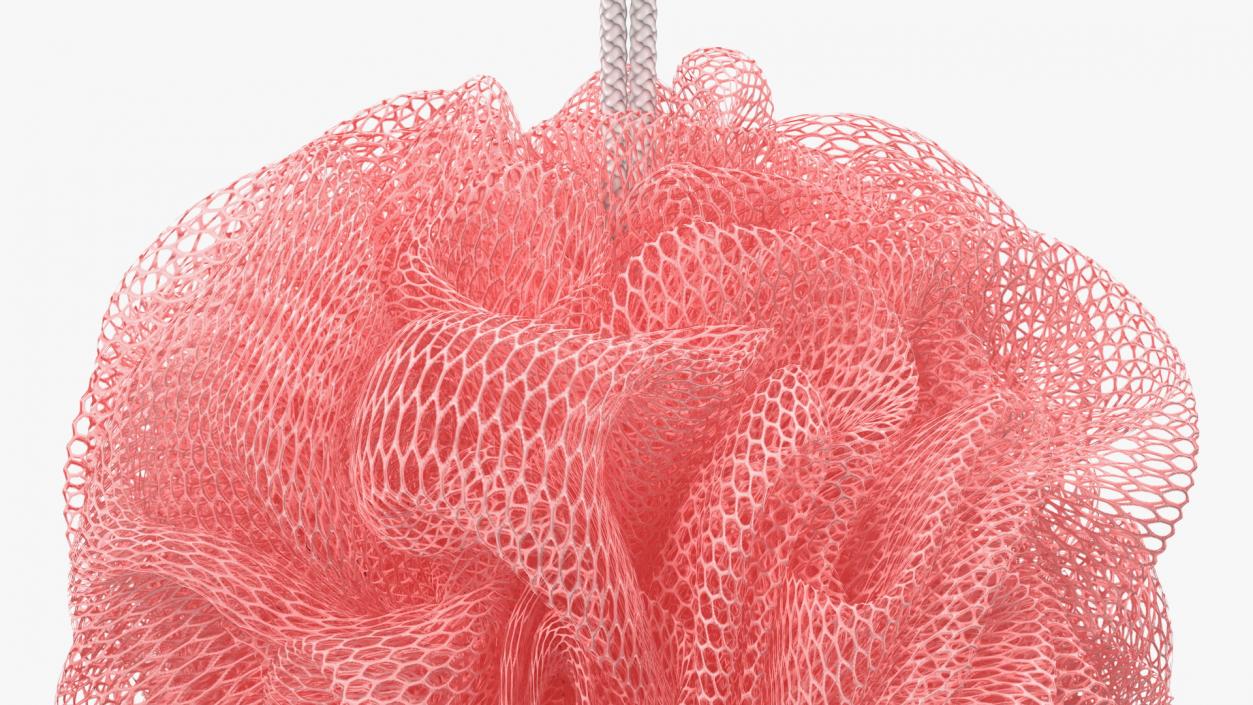 3D Mesh Bath Sponge with Hang Rope