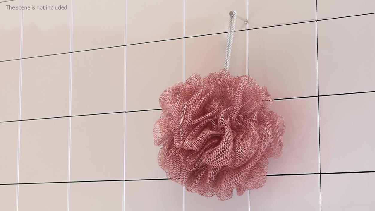 3D Mesh Bath Sponge with Hang Rope