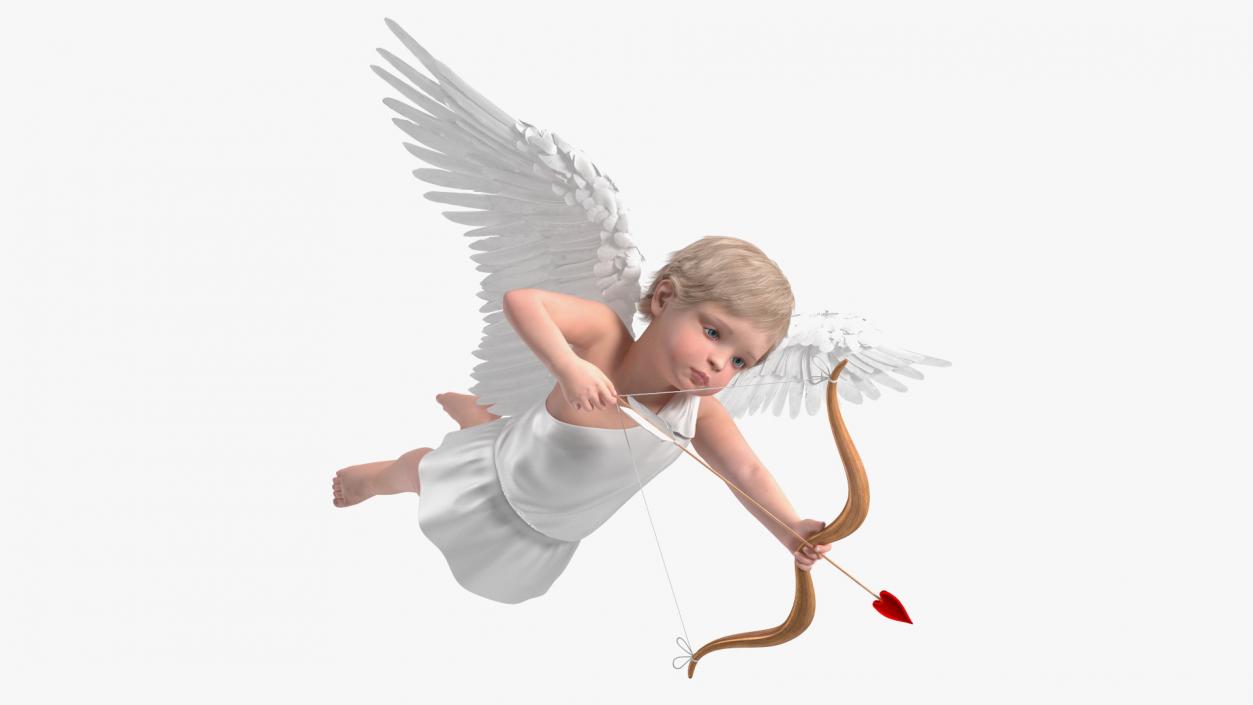 3D model Cupid Angel with Bow and Arrow