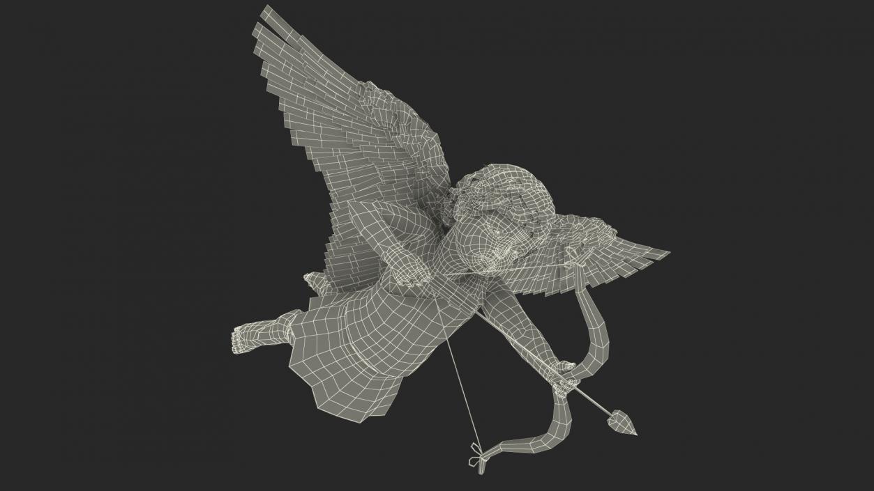 3D model Cupid Angel with Bow and Arrow