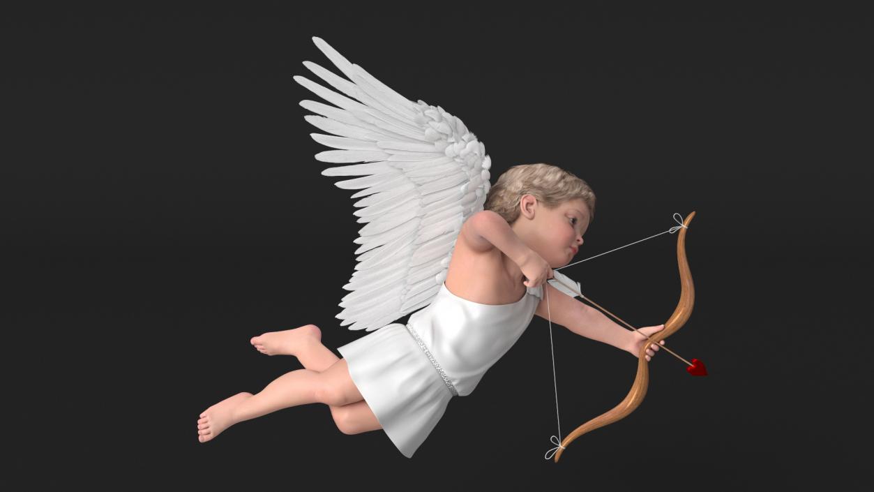 3D model Cupid Angel with Bow and Arrow