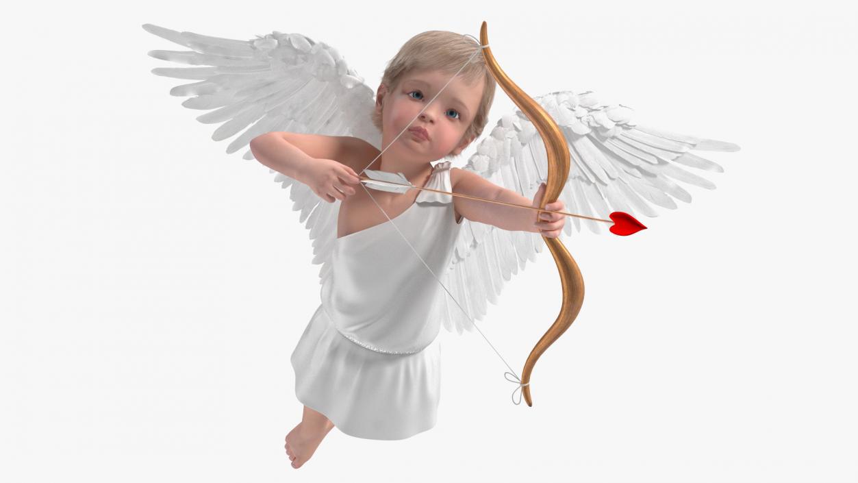 3D model Cupid Angel with Bow and Arrow