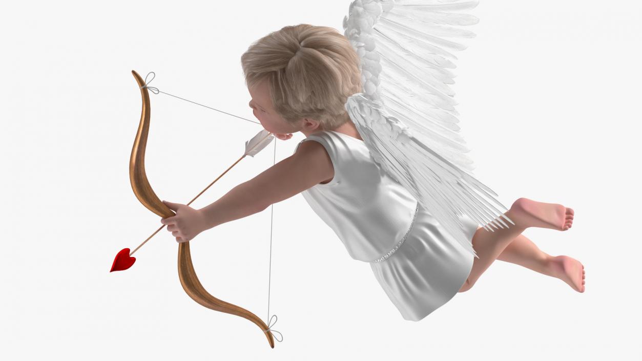 3D model Cupid Angel with Bow and Arrow