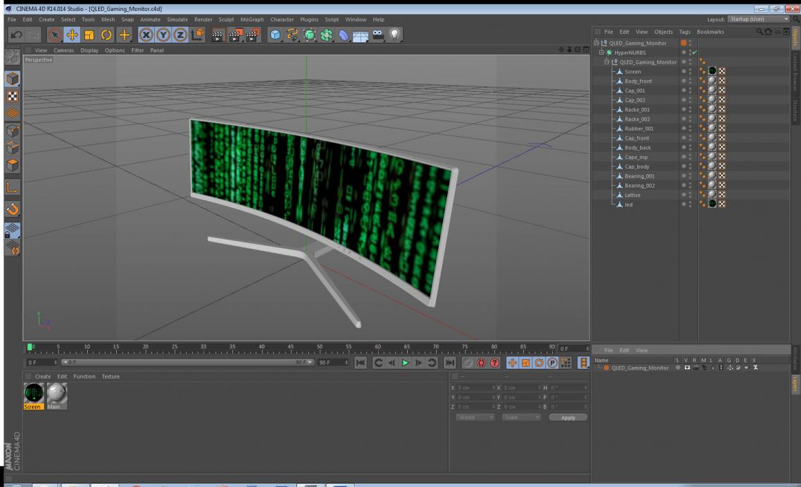 QLED Gaming Monitor 3D model