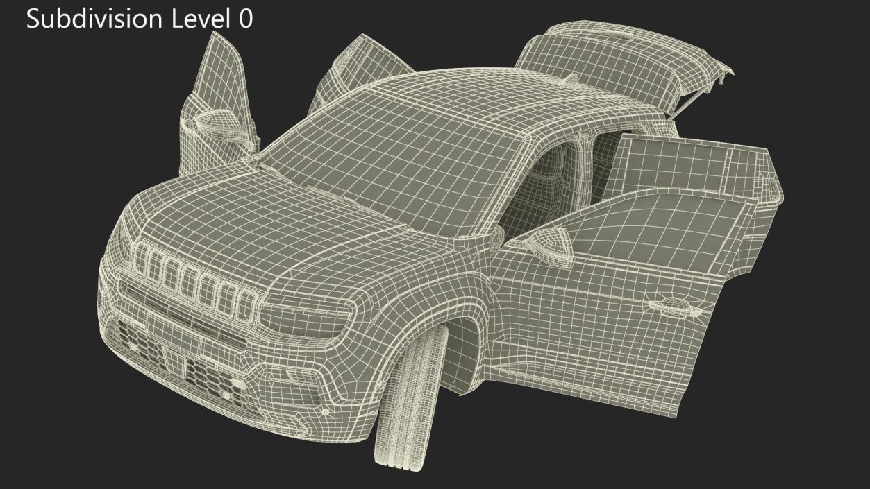 3D Crossover Grey Dirty Rigged for Maya