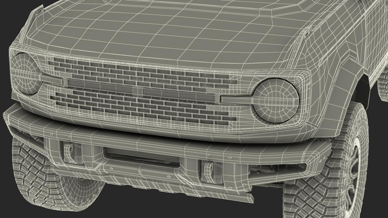 Four Door 4X4 SUV Rigged 3D model