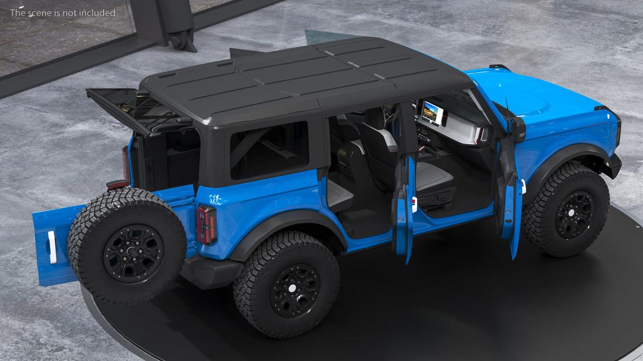 Four Door 4X4 SUV Rigged 3D model