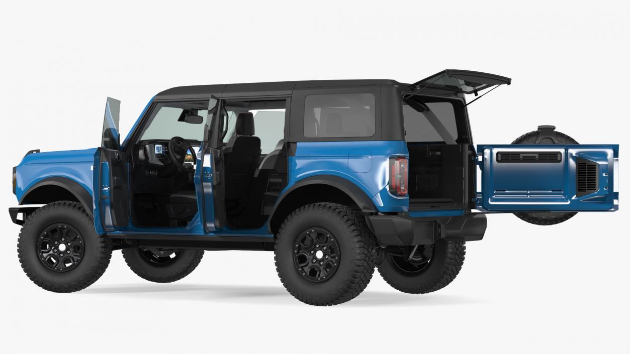 Four Door 4X4 SUV Rigged 3D model