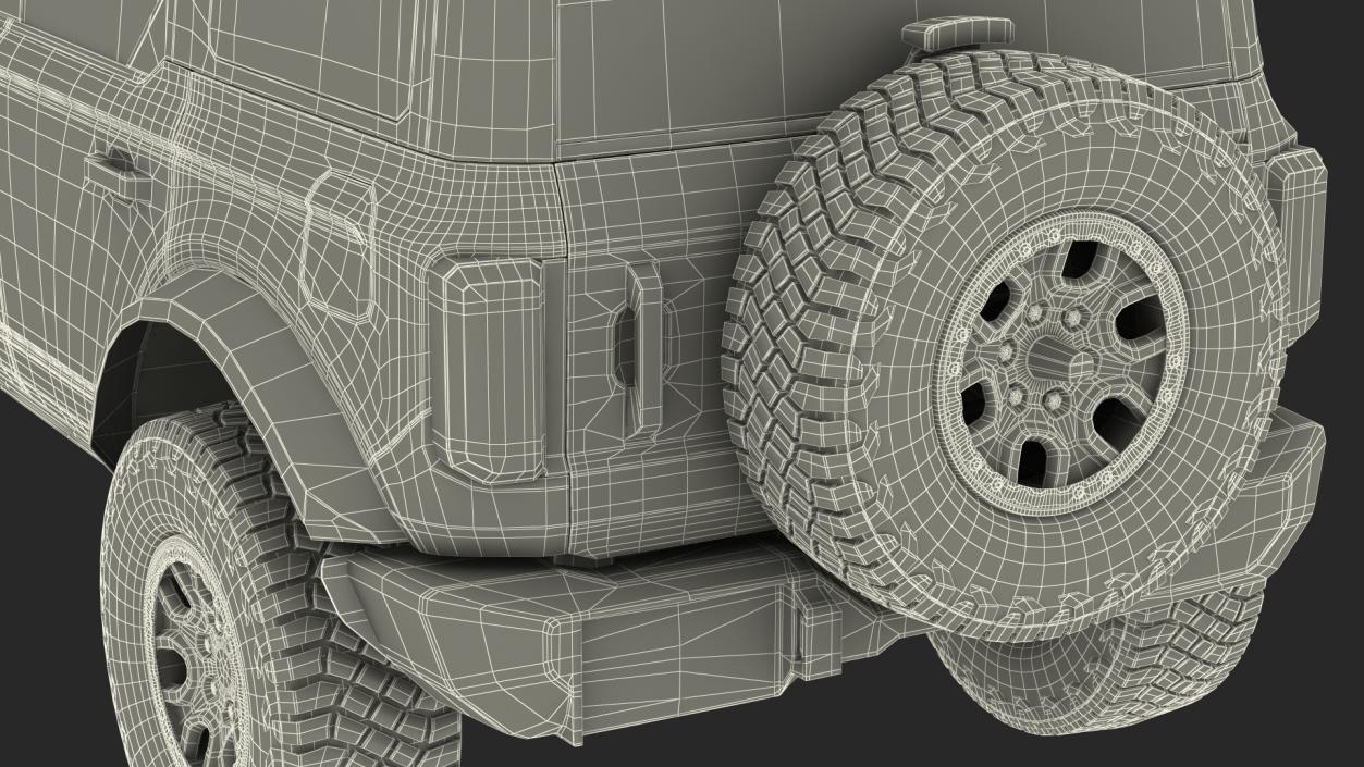 Four Door 4X4 SUV Rigged 3D model