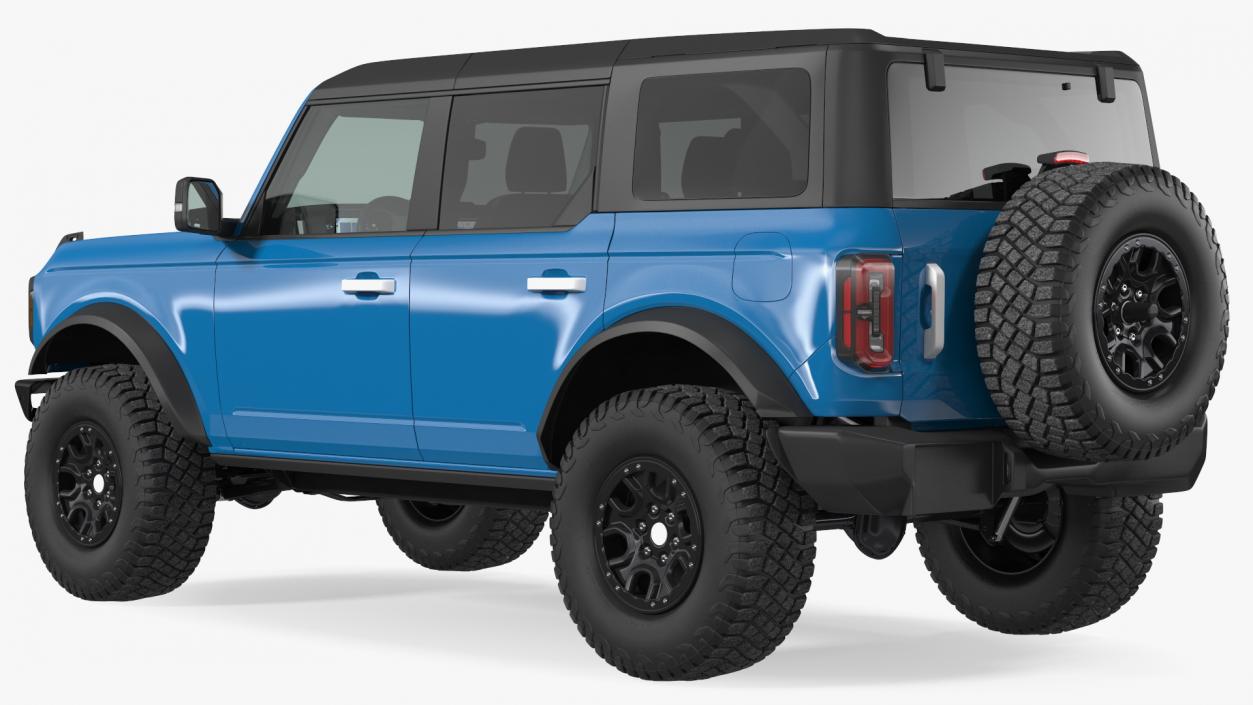 Four Door 4X4 SUV Rigged 3D model