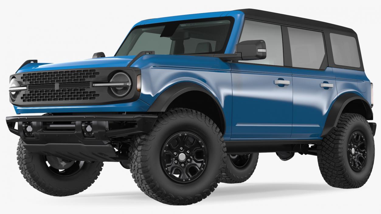 Four Door 4X4 SUV Rigged 3D model