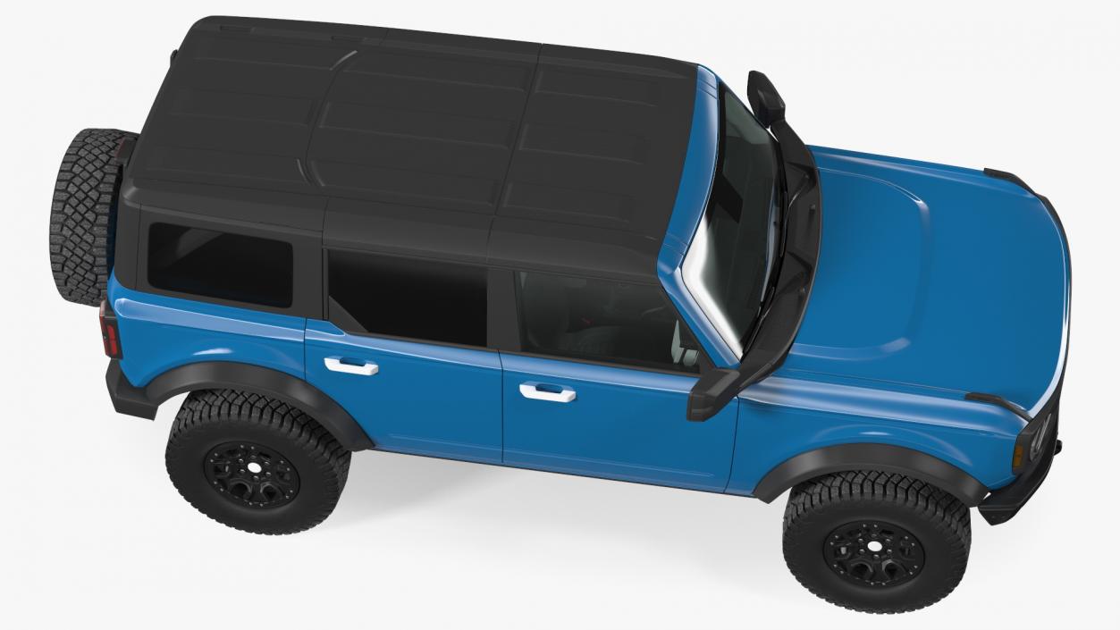 Four Door 4X4 SUV Rigged 3D model