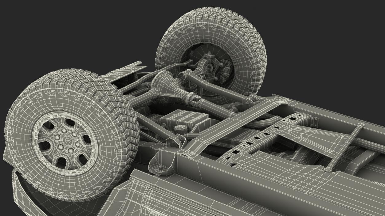 Four Door 4X4 SUV Rigged 3D model