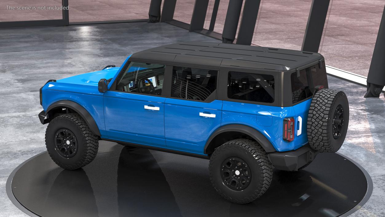 Four Door 4X4 SUV Rigged 3D model