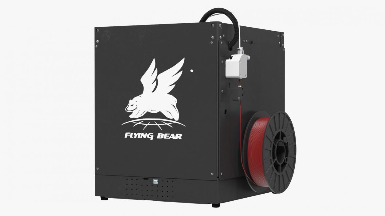 3D Flying Bear Ghost 5 3D Printer Rigged for Maya