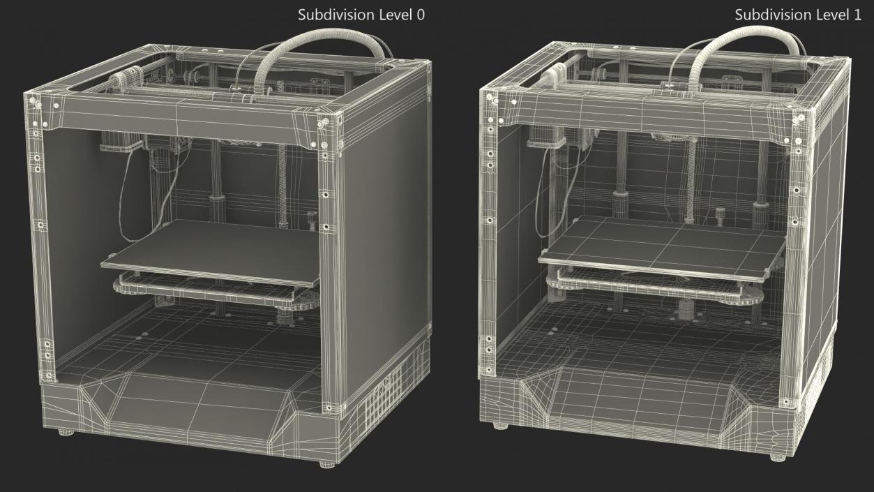 3D Flying Bear Ghost 5 3D Printer Rigged for Maya