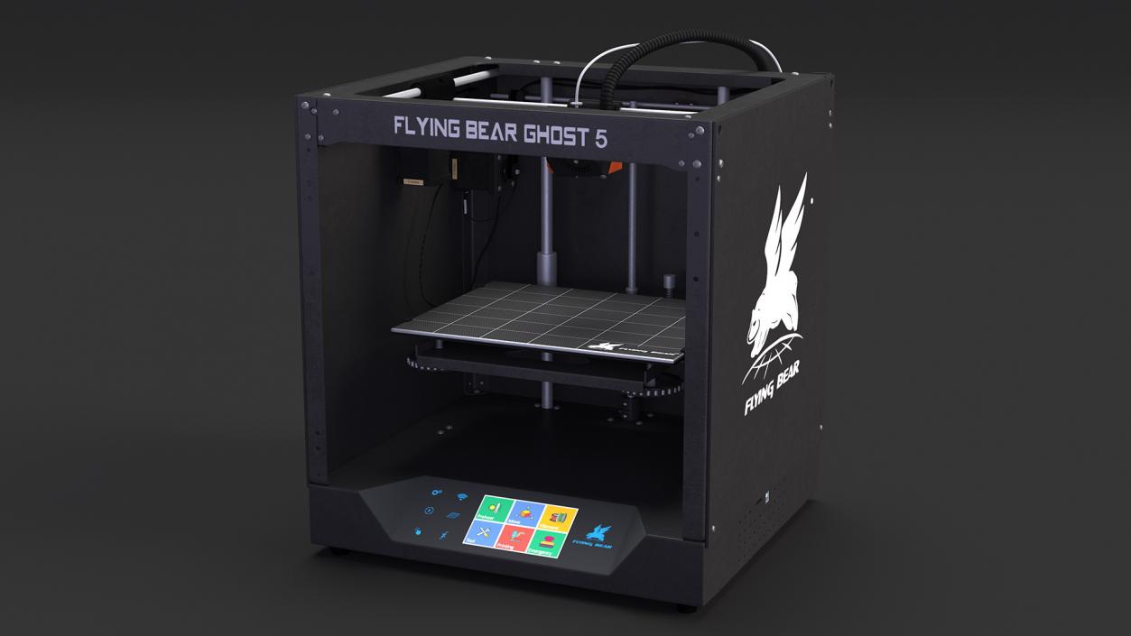 3D Flying Bear Ghost 5 3D Printer Rigged for Maya