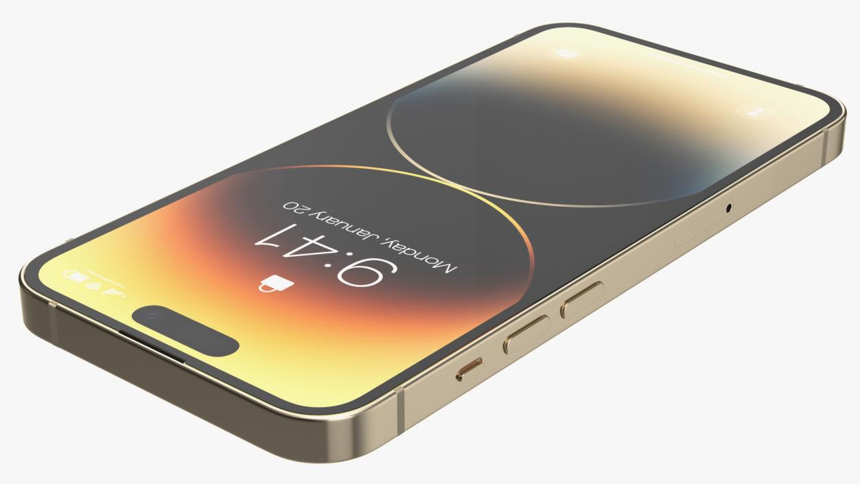 Apple iPhone 14 Pro Gold 3D model