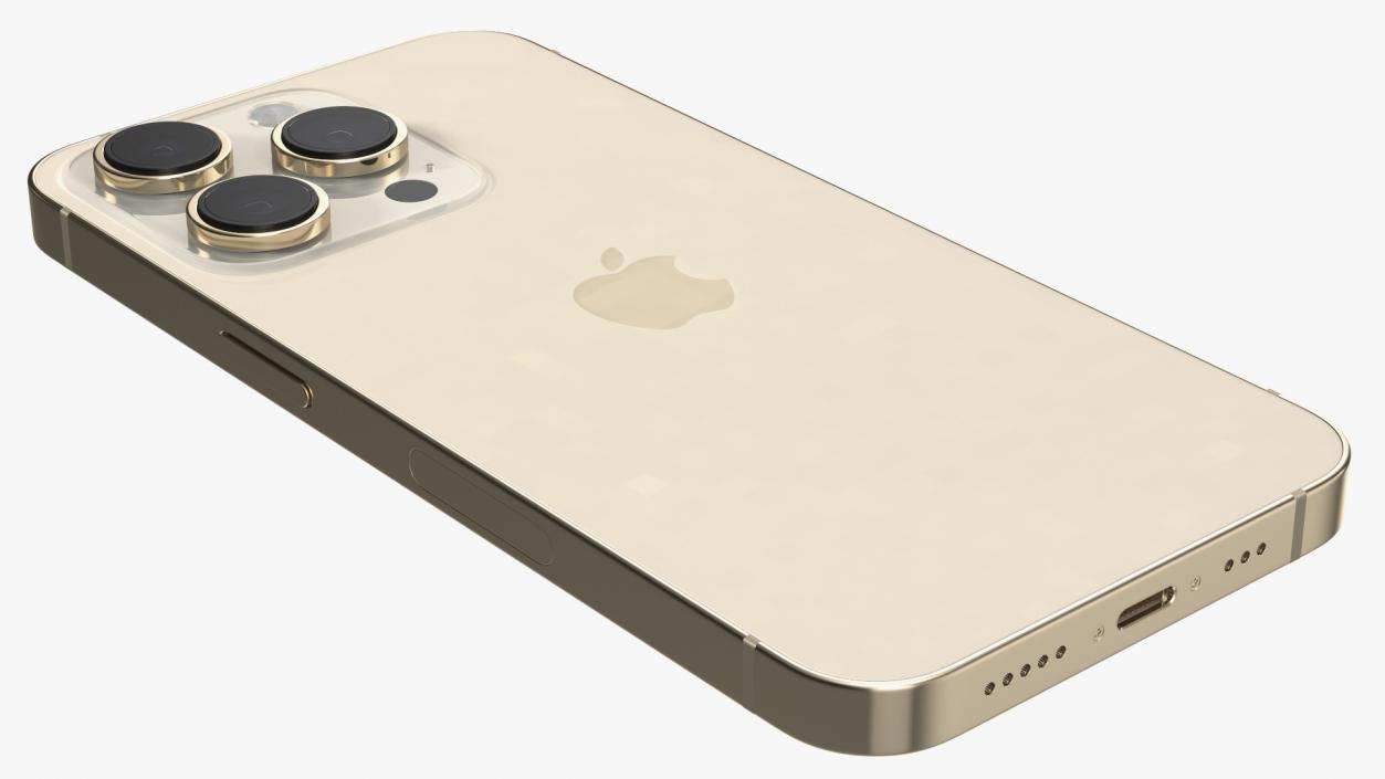 Apple iPhone 14 Pro Gold 3D model