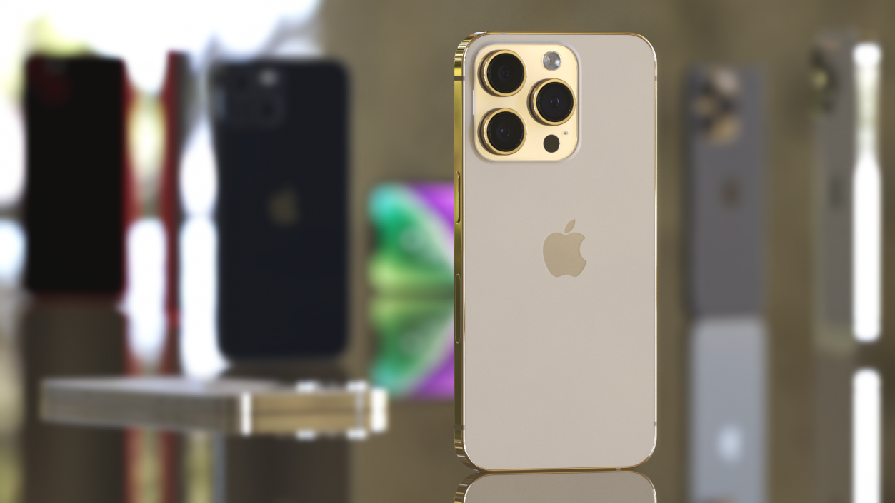 Apple iPhone 14 Pro Gold 3D model