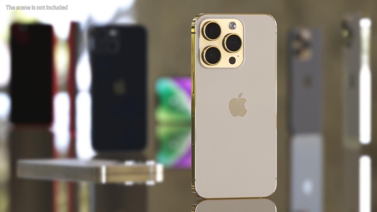 Apple iPhone 14 Pro Gold 3D model