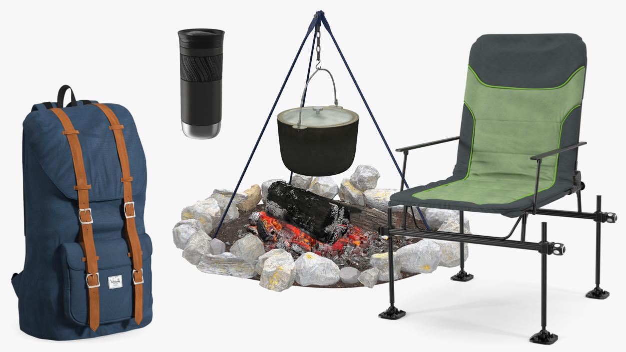 3D model Camping Equipment Collection 3