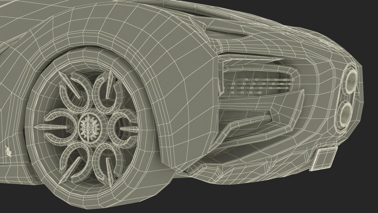 Hypercar Hyperion XP-1 Rigged 3D model