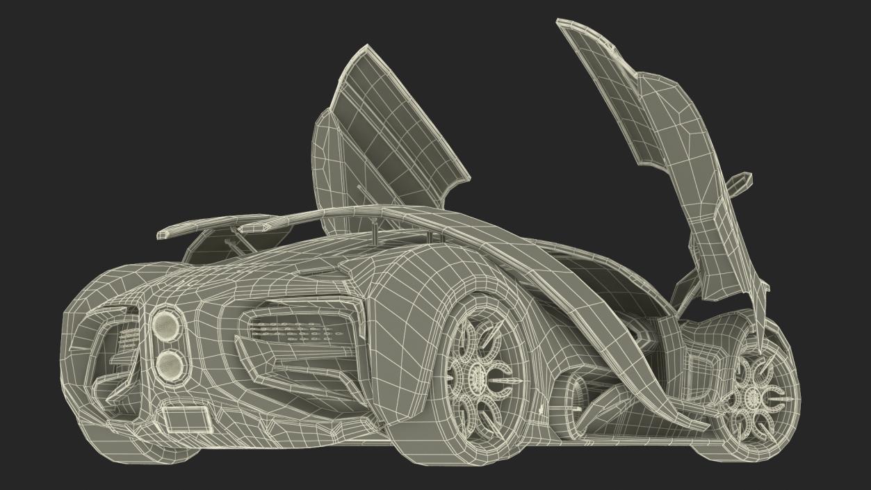 Hypercar Hyperion XP-1 Rigged 3D model