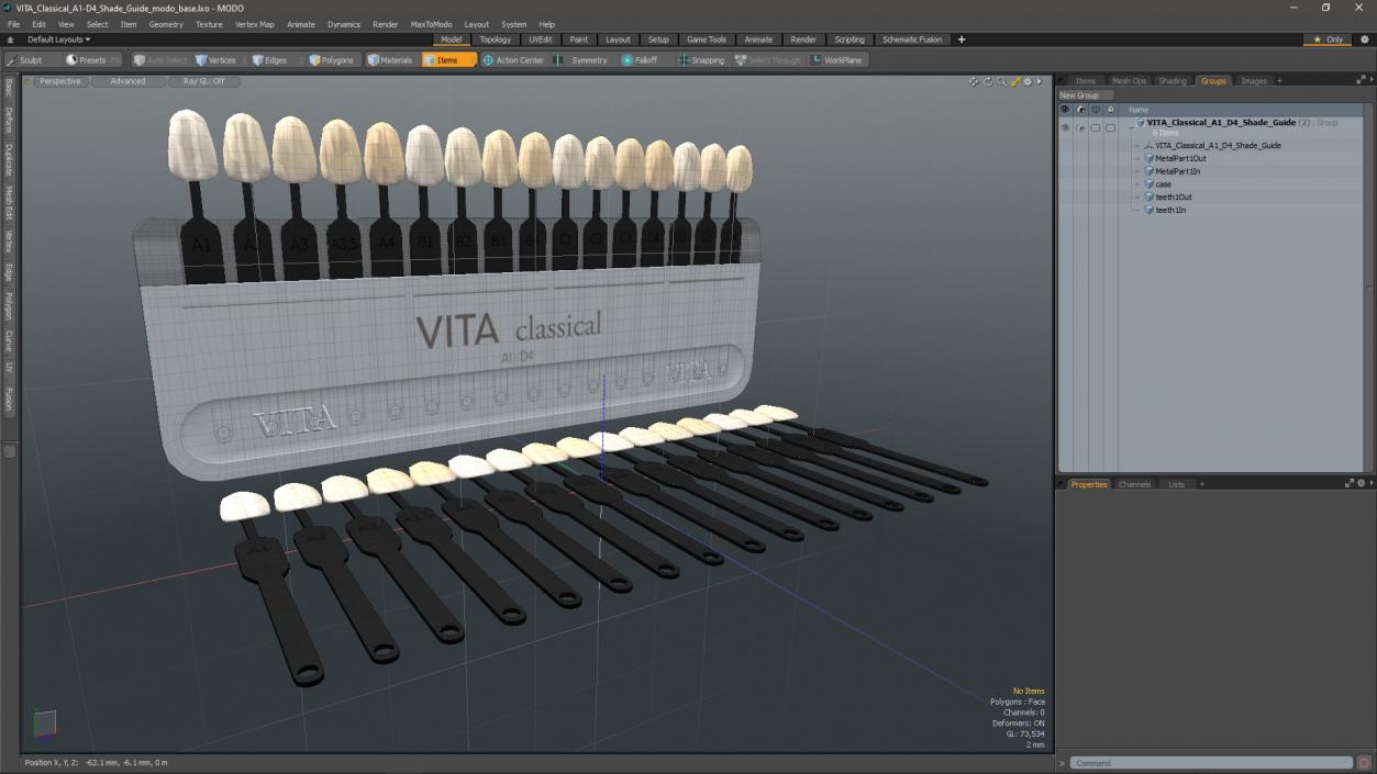 VITA Classical A1-D4 Shade Guide 3D