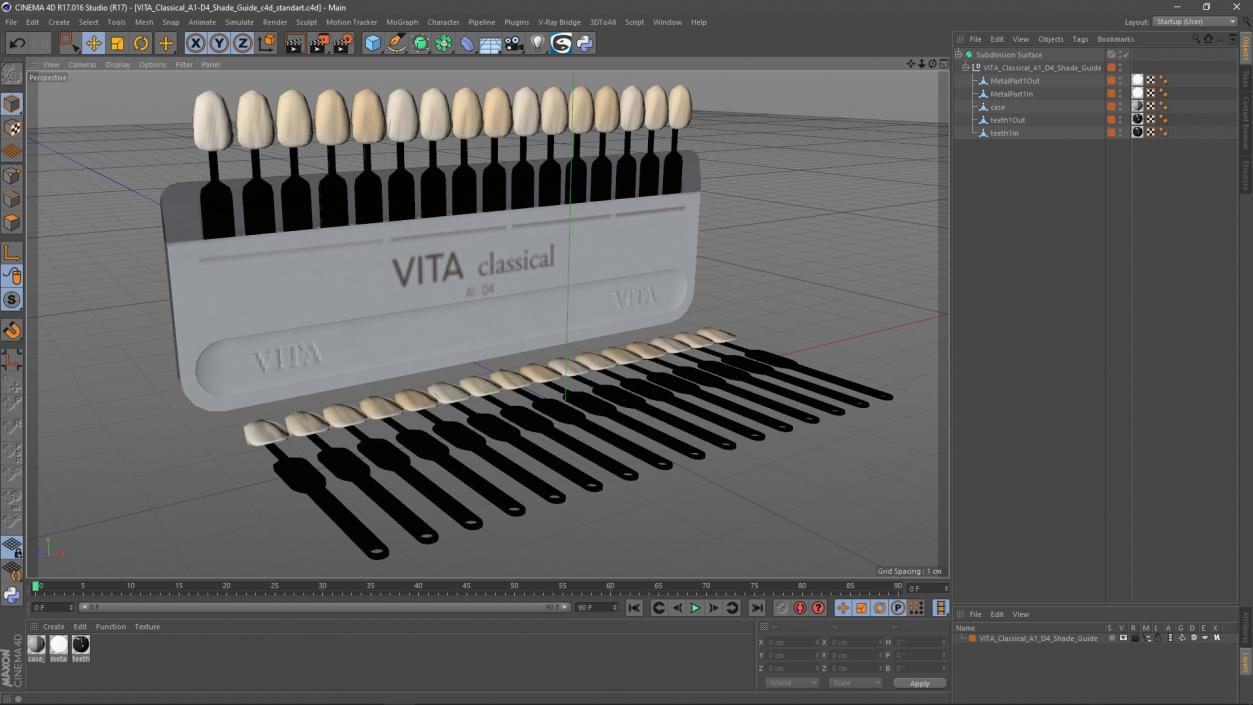 VITA Classical A1-D4 Shade Guide 3D