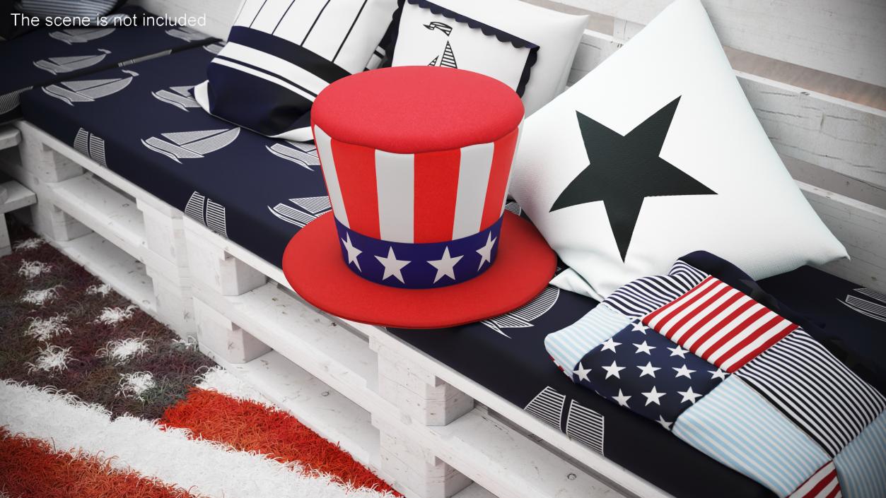 3D Patriotic American Top Hat