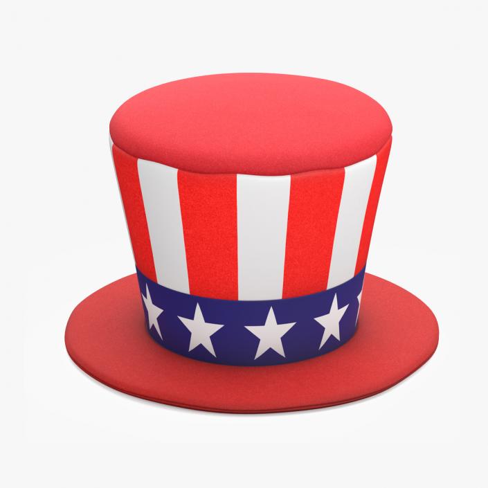 3D Patriotic American Top Hat