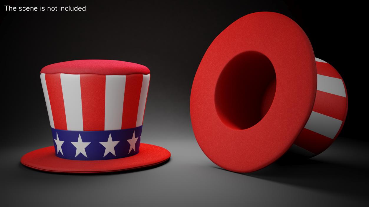 3D Patriotic American Top Hat