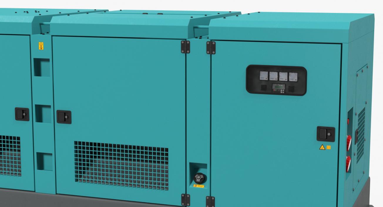 3D Industrial Power Diesel Generator Generic