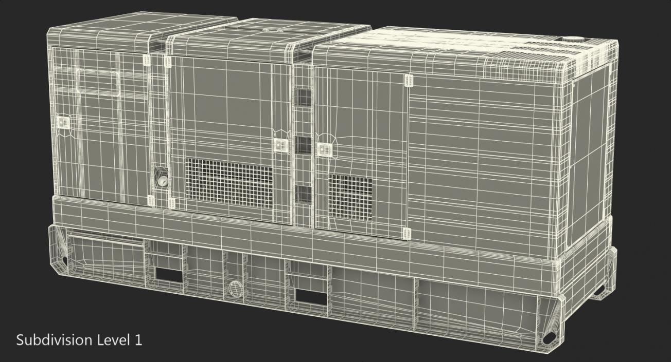 3D Industrial Power Diesel Generator Generic