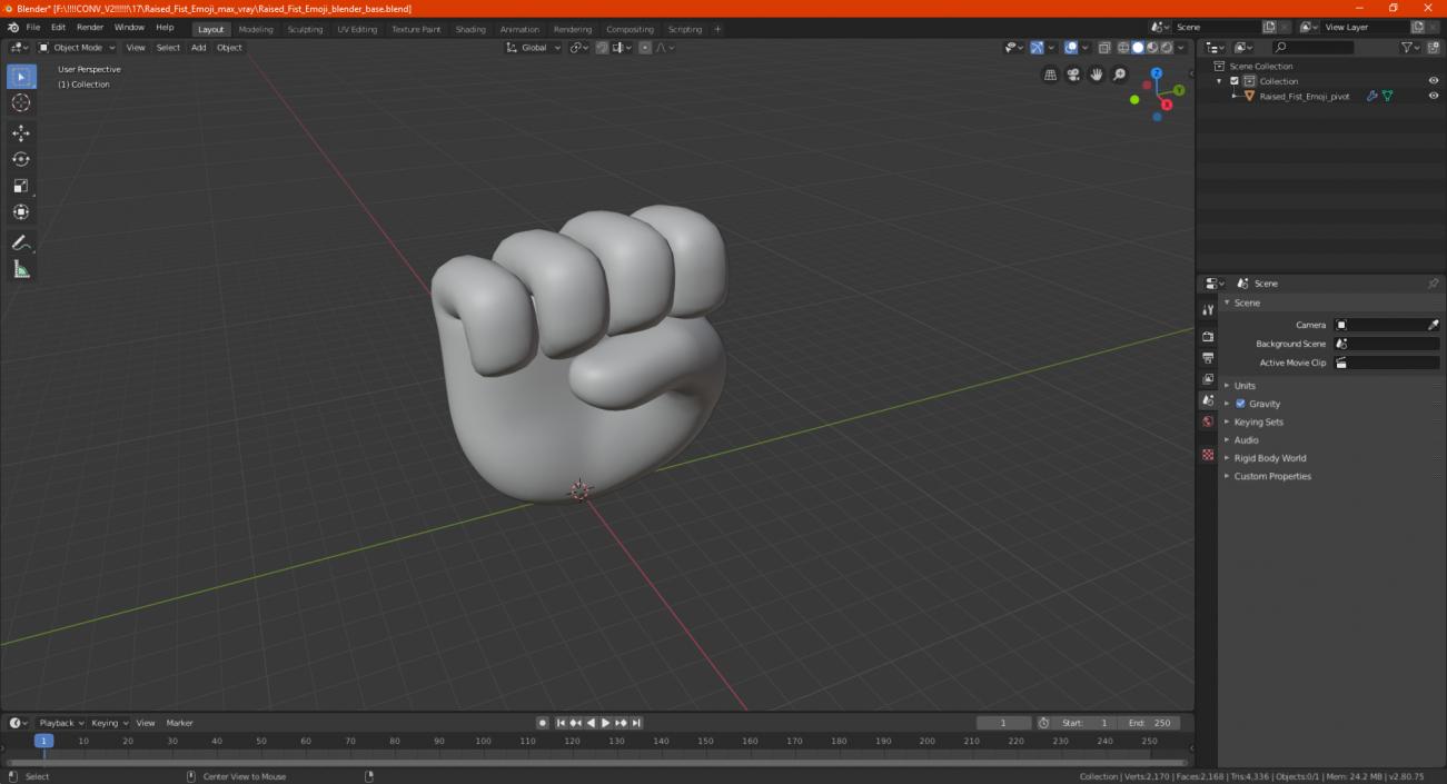 Raised Fist Emoji 3D